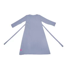 Gamis Anak Baju Muslim Anak Perempuan Polos Basic Wolfis Murah Cantik - Abu
