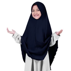 Kerudung Jilbab Anak Syar'i instant murah cantik - navy