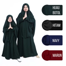 Gamis Couple Ibu Anak Syari Polos Adem