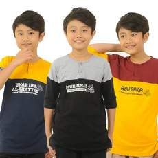 Bajuyuli Baju Muslim Kaos Anak Laki-laki Muhammad SAW dan Khalifah Series