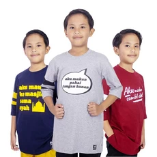 Kaos Anak Laki-laki Muslim Combed Sablon