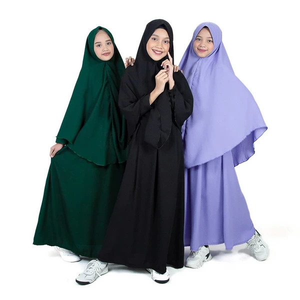 Gamis Anak Syari Polos Basic Simple WS01 Series