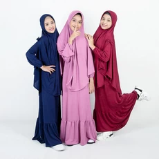 Gamis Anak Syari Jersey Polos JY01 Series