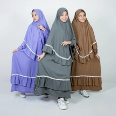 Gamis Anak Syari Renda Rempel WM01