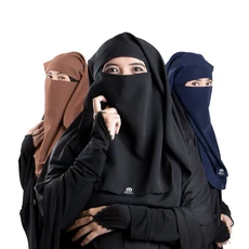 Cadar Niqab Bandana Yaman Polos Wolfis