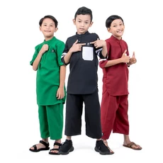 Baju Pakaian Busana Muslim Anak Laki Laki Koko Kurta Polos Ganteng Murah Terbaru untuk Ngaji TPA TPQ