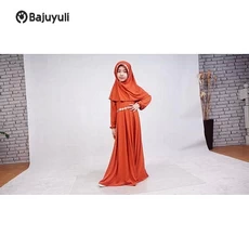 Jilbab Anak Syari Warna Hitam Umur 8 Tahun