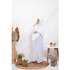 Gamis Putih Anak Perempuan Warna Putih Umur 9 Tahun