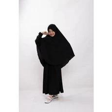 Baju Gamis Anak Perempuan Hitam Syari Remaja