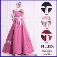 Gamis Ungu Tua Polos Ecer