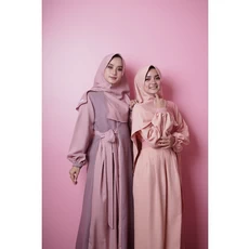 Model Gamis Merah Maroon Kombinasi Cadar Grosir