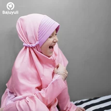 TK0052 Gamis muslim anak Warna Pink Lucu Terbaru