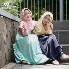 TK0366 Baju Muslim Anak Perempuan Warna Sahabat Hijau Lucu Seragam TPA